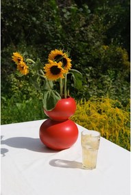 Czerwony ceramiczny wazon (wysokość 36 cm) Tuga – noo.ma