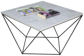 Kwadratowy stolik kawowy beton + czarny D5-L20