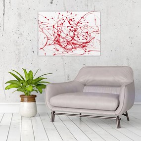 Obraz przy użyciu techniki drippingu (70x50 cm)