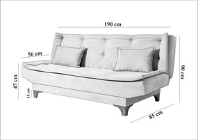 Sofa rozkładana Kelebek Blue