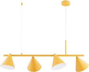 Żyrandol na lince ZELTA 4xE27/15W/230V żółty
