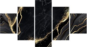 Obraz złotej abstrakcji (125x70 cm)