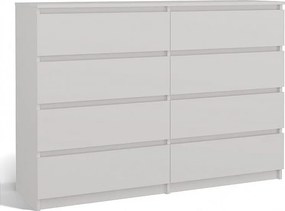 Komoda Malwa M8/140 | Biała | 138x40x97 cm | 8 Szuflad