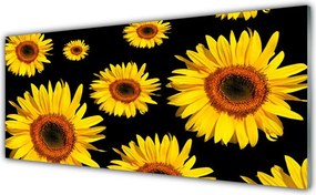 Panel Szklany do Kuchni Słoneczniki w Pełnym Słońcu