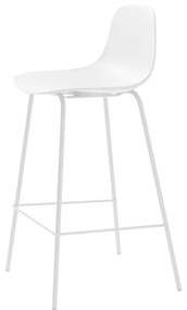 Biały plastikowy hoker 92,5 cm Whitby – Unique Furniture