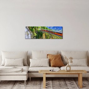 Obraz - Matterhorn, Zermatt, Wallis, Szwajcaria (z zegarem) (90x30 cm)