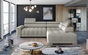 Narożnik CAMPO L z elektryczną regulacją siedziska Prawostronny w tkaninie MEMPHIS 04 WERSAL