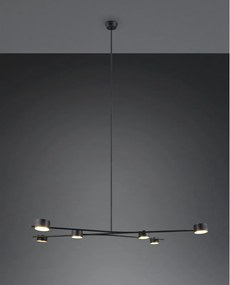 Czarna metalowa lampa wisząca Coda – Trio Select