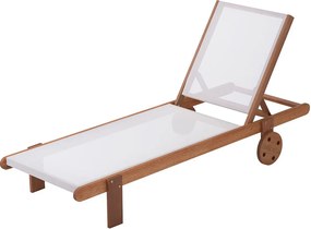 Leżak z drewna egzotycznego "Sajgon" - Klon - Ecru