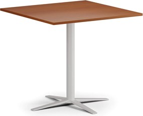 Stolik kawowy AURA, 60x60 cm, biała podstawa, czereśnia