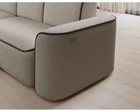 Beżowy narożnik z materiału bouclé (lewostronny/z szezlongiem) Ume – ELTAP