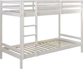 Łóżko piętrowe 207x150x97 cm białe 3FT drewniane dziecięce łóżko wysokie łóżko piętrowe z litego drewna sosnowego