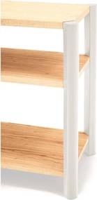 Kremowy/w jasnym naturalnym kolorze regał w dekorze dębu 126x59x43 cm Bona – Teulat