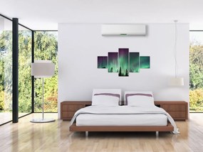Obraz zorzy polarnej (125x70 cm)