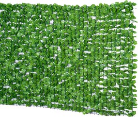 Outsunny Sztuczny Żywopłot Parawan Dekoracyjny Jasnozielony 300x150cm do Tarasu i Ogrodu | Aosom PL