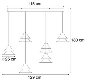 Lampa wisząca Multicolor z LED z możliwością ściemniania 6-punktowa Easylift - Witch Nowoczesny Oswietlenie wewnetrzne