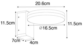 Zewnetrzna Nowoczesny Kinkiet / Lampa scienna zewnętrzny rdzawobrązowy w tym LED IP54 - Esmee Nowoczesny Oswietlenie zewnetrzne