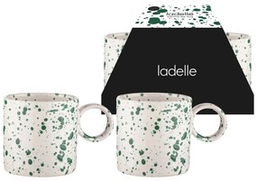 Biało-zielone kamionkowe kubki zestaw 2 szt. 450 ml Carnival – Ladelle