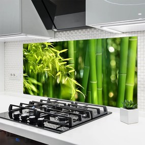 Panel Szklany do Kuchni Botaniczny Motyw Bambusa