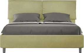 Łóżko bez stelaża tapicerowane 160x190 microfibra Zielony Mados