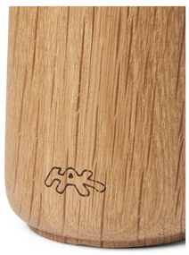 Młynek do przypraw z drewna dębowego z szaroniebieskim porcelanowym detalem Kähler Design Hammershoi, wys. 17,5 cm