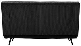 Antracytowa sztruksowa rozkładana sofa 140 cm Mallory – Støraa