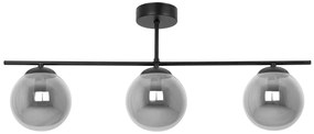 Grafitowa lampa sufitowa z 3 szklanymi kloszami - A705-Ryen
