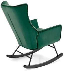 Fotel bujany BAZALTO VELVET zielony HALMAR