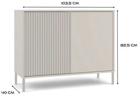 Kaszmirowa dwudrzwiowa komoda na nóżkach S8-T86