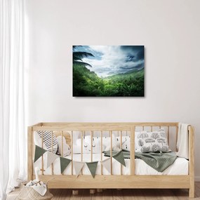 Obraz na szkle - Dżungla Seszeli (70x50 cm)