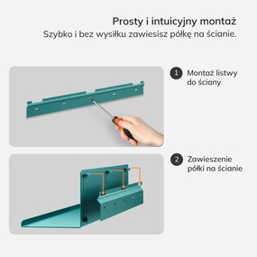 Półka wisząca JOANNE 700 mm, Modern: morska