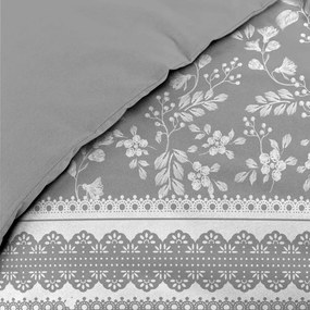 Biało-szara bawełniana pościel dwuosobowa 200x200 cm Annie – douceur d'intérieur