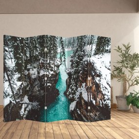 Parawan - Górska rzeka zimą (210x170 cm)