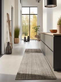 Dywan naturalny jutowy ręcznie tkany Boucle brązowo-szary 80 cm x 150 cm
