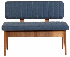 Ławka Vina Dark Blue and Walnut
