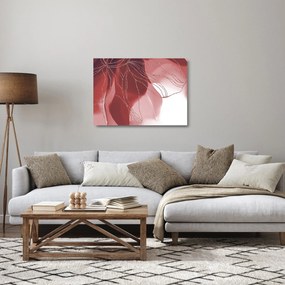 Obraz na szkle - Czerwony abstrakcyjny kwiat N⁰1 (70x50 cm)