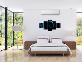 Obraz niebieskiej linii (125x70 cm)