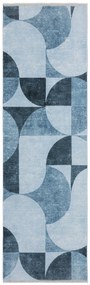 Dywan vintage Dean retro niebieski 80 cm x 215 cm
