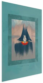 Plakat Para na łodzi 21x30 cm bez ramy z marginesem ARTGEIST B