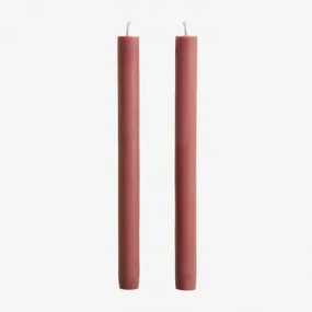 Pack 2 Świec Dekoracyjnych Soraia Terracota - Sklum