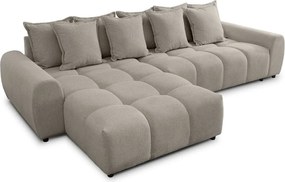 Szarobrązowy narożnik (lewostronny/z szezlongiem) Albane – Ropez