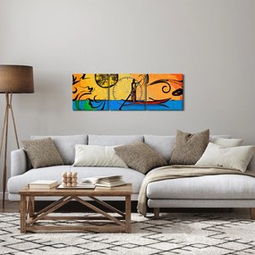 Obraz starożytnego obrazu (z zegarem) (90x30 cm)