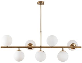 Lampa sufitowa w biało-złotym kolorze ze szklanym kloszem 40x113 cm Fazli – Opviq lights