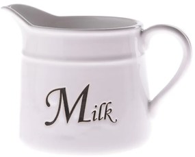 Biały mlecznik ceramiczny Dakls, 460 ml