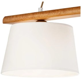 Brązowa lampa wisząca z tekstylnym kloszem ø 25 cm Aida – LAMKUR