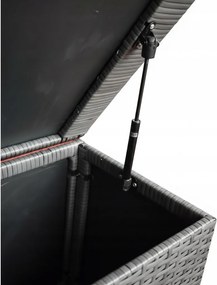 Skrzynia ogrodowa na poduszki z technorattanu XL-SD-S, 75x70x65 cm, naturalny