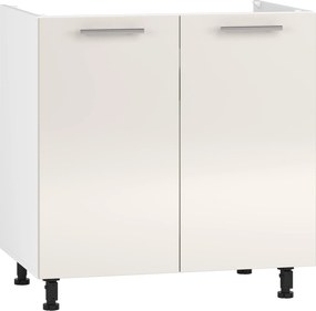 Kuchenna szafka pod zlewozmywak modułowa dolna BELLA DK-80/82 beżowy połysk