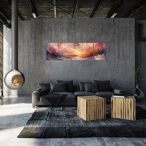 Obraz - Malowane zorze (170x50 cm)