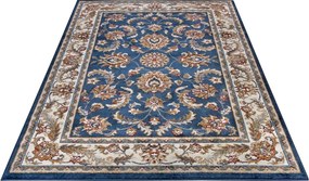 Dywan Luxor Perski Florystyczny niebiesko - kremowy 80 cm x 120 cm