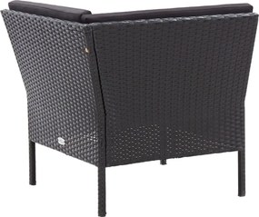 Zestaw czarnych mebli ogrodowych - Naja 5X